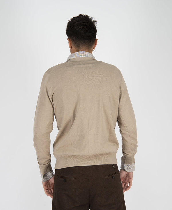maglia cardigan FINEZZA beige