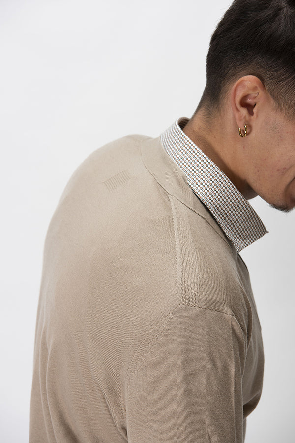 maglia cardigan FINEZZA beige