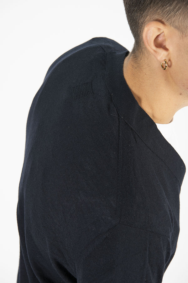 maglia cardigan FINEZZA blu notte