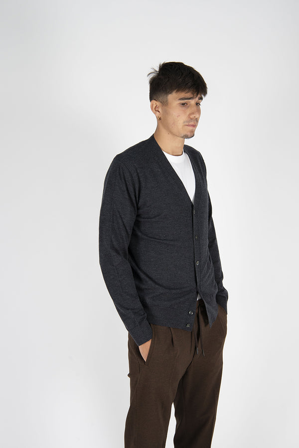 maglia cardigan FINEZZA grigio