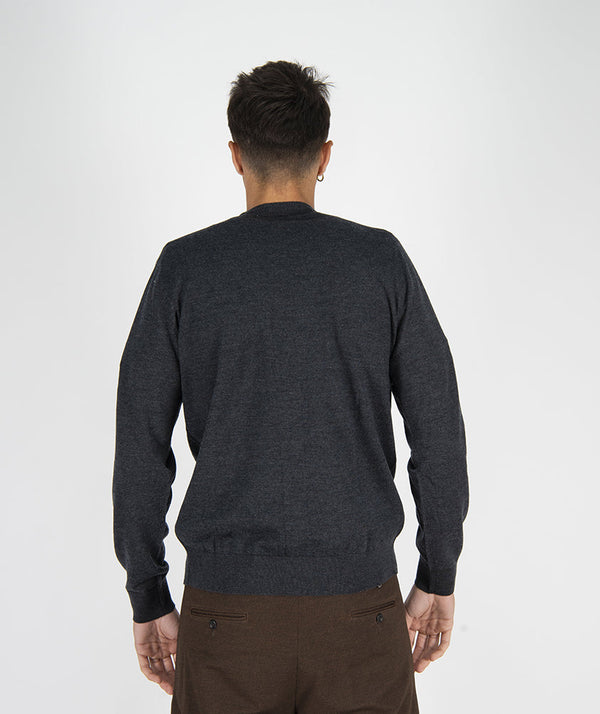 maglia cardigan FINEZZA grigio