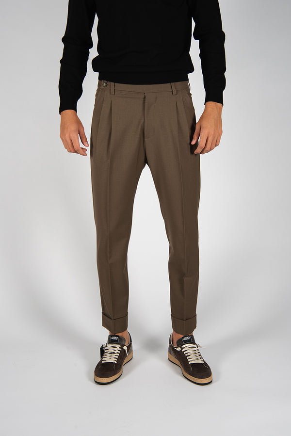 pantalone DOPPIA PENCE tortora