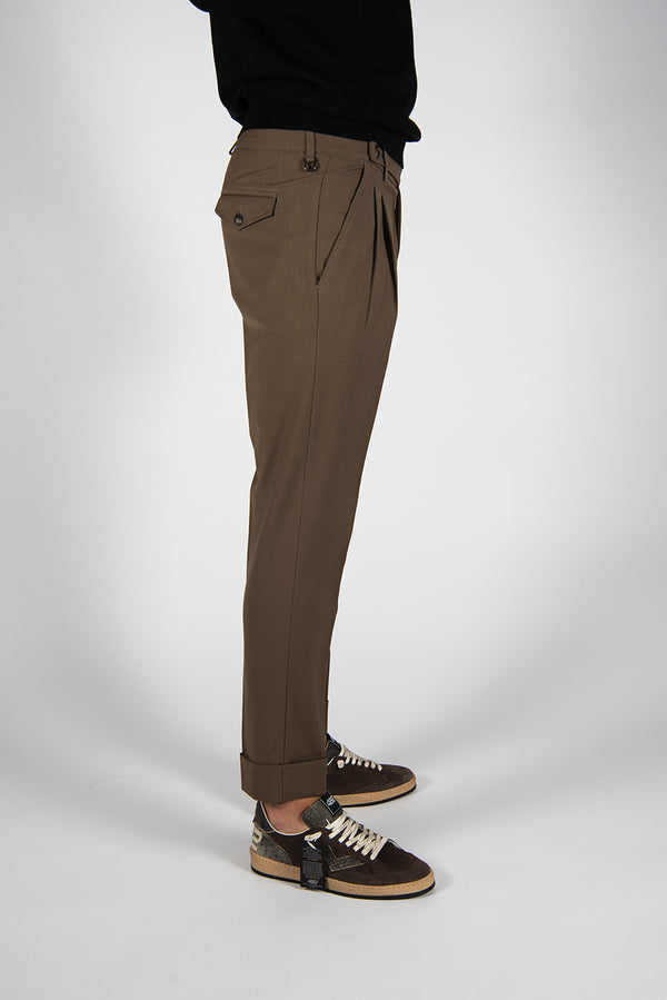 pantalone DOPPIA PENCE tortora