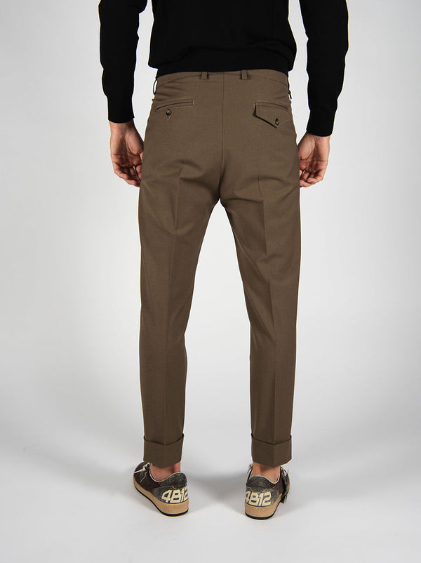 pantalone DOPPIA PENCE tortora