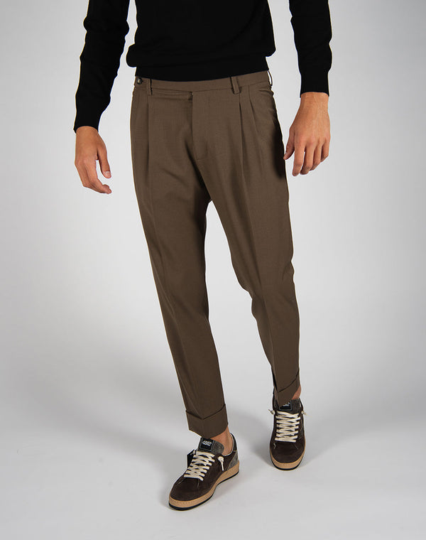 pantalone DOPPIA PENCE tortora