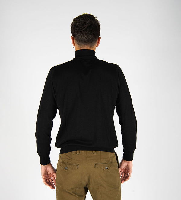 maglia collo alto FINEZZA nero