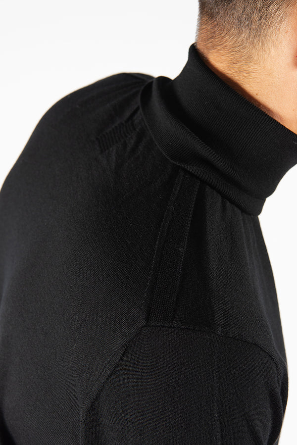 maglia collo alto FINEZZA nero