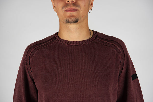 maglia COTTON TECHNO WASH bordeaux
