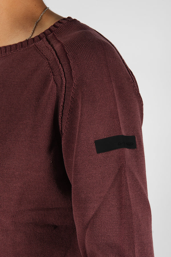 maglia COTTON TECHNO WASH bordeaux