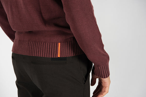 maglia COTTON TECHNO WASH bordeaux