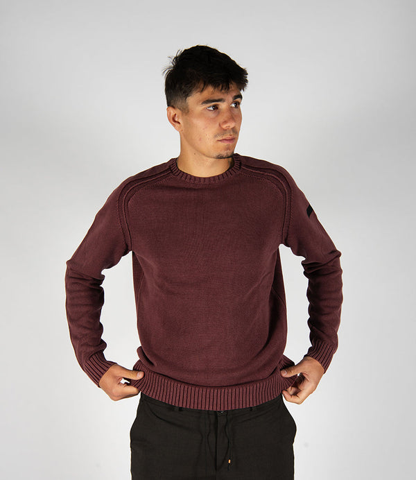 maglia COTTON TECHNO WASH bordeaux