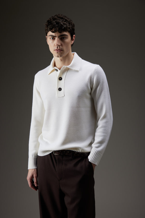 maglia POLO C/BOT. bianco