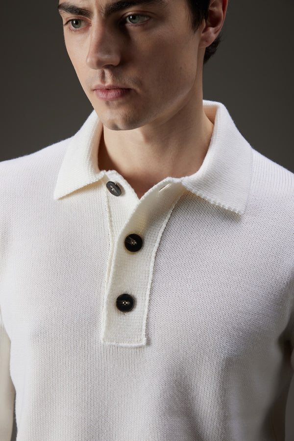 maglia POLO C/BOT. bianco