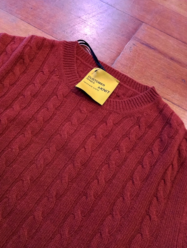 maglia TRECCIA ruggine