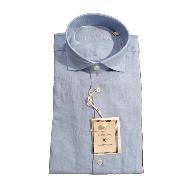 camicia LINO azzurra