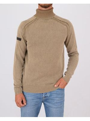 maglia collo alto COTTON TECHNO WASH toupe