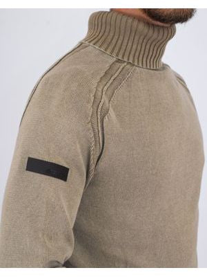 maglia collo alto COTTON TECHNO WASH toupe