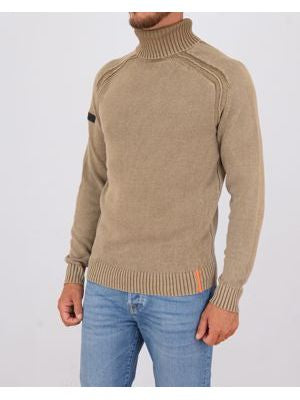 maglia collo alto COTTON TECHNO WASH toupe